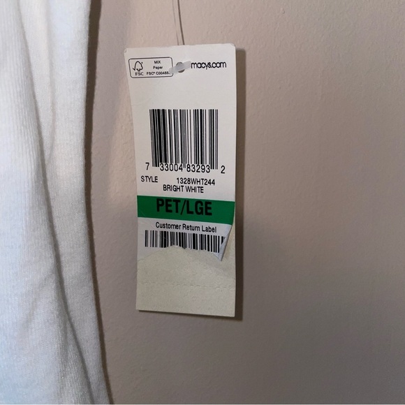 Karen Scott Petites White Best Friends Forever Cat Graphic Tee Size Petite Large - Picture 4 of 6